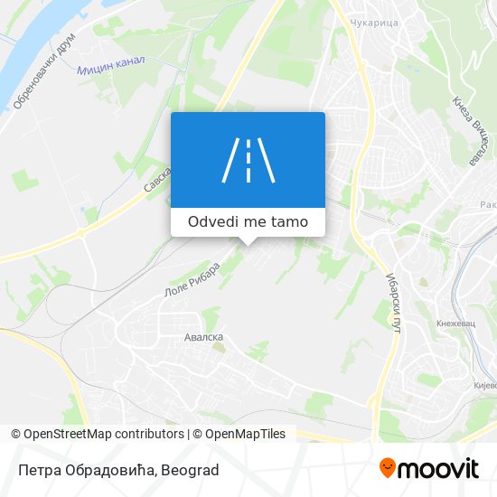 Петра Обрадовића mapa