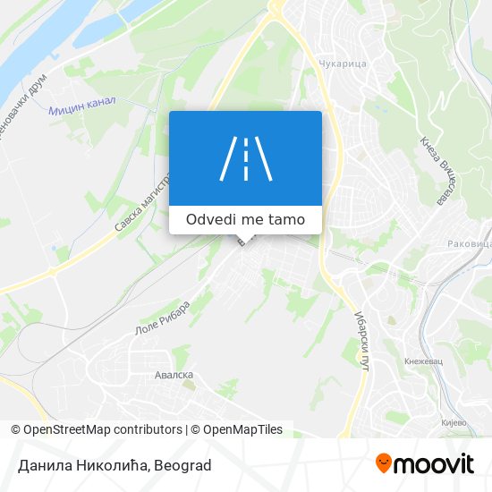 Данила Николића mapa