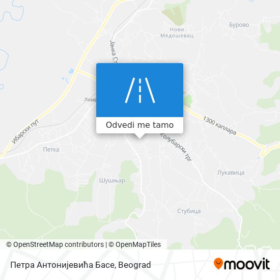 Петра Антонијевића Басе mapa