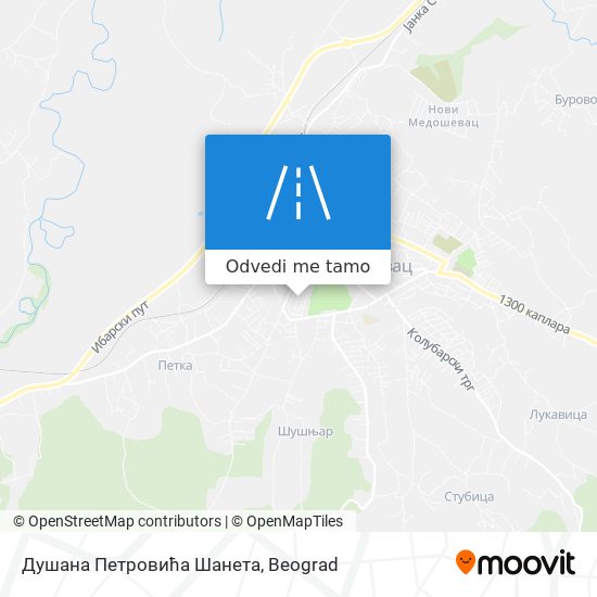 Душана Петровића Шанета mapa