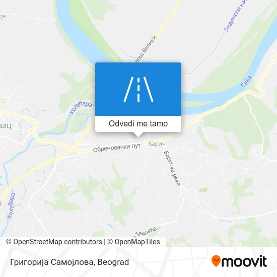 Григорија Самојлова mapa