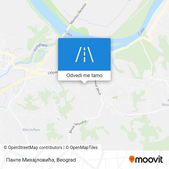 Панте Михајловића mapa