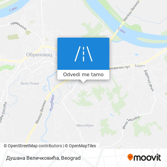 Душана Величковића mapa