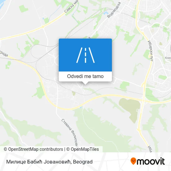 Милице Бабић Јовановић mapa