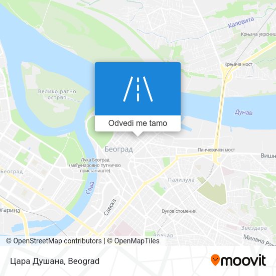 Цара Душана mapa