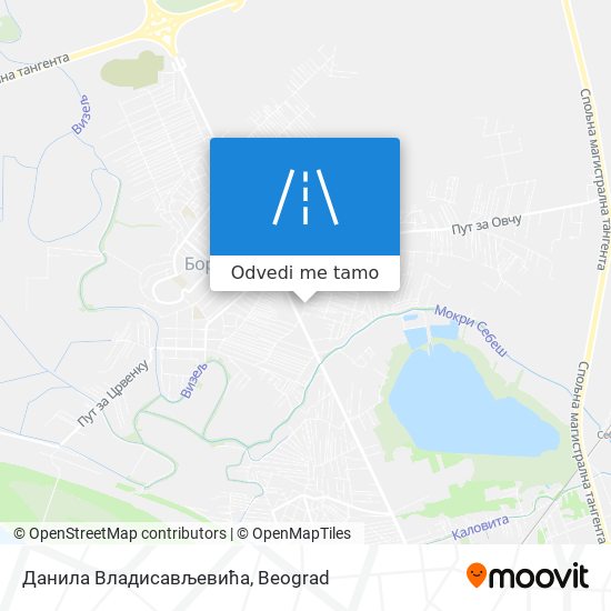 Данила Владисављевића mapa