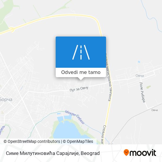 Симе Милутиновића Сарајлије mapa