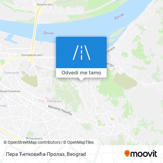 Пера Ћетковића-Пролаз mapa