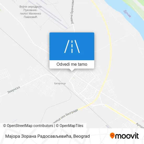 Мајора Зорана Радосављевића mapa