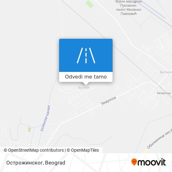 Острожинског mapa