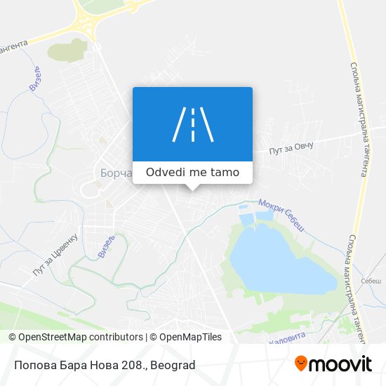 Попова Бара Нова 208. mapa