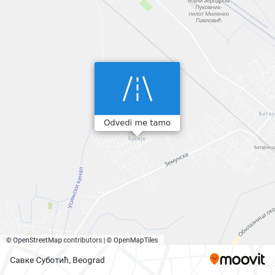 Савке Суботић mapa