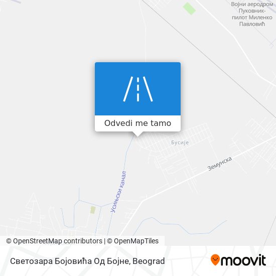 Светозара Бојовића Од Бојне mapa