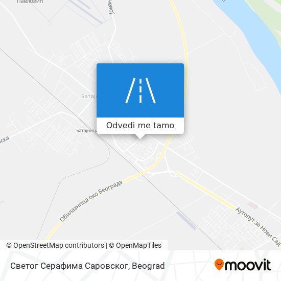 Светог Серафима Саровског mapa