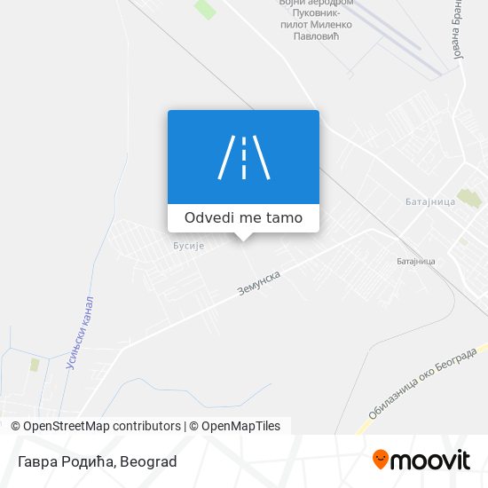 Гавра Родића mapa