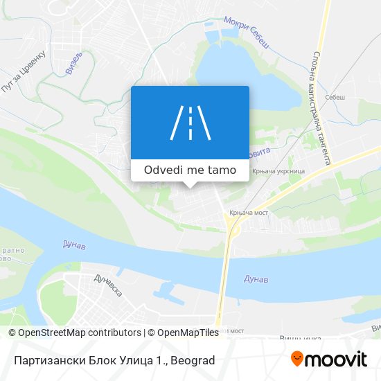 Партизански Блок Улица 1. mapa