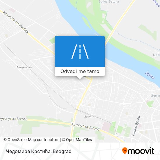 Чедомира Крстића mapa