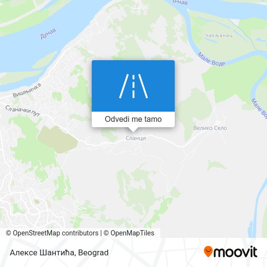 Алексе Шантића mapa