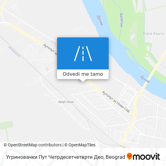 Угриновачки Пут Четрдесетчетврти Део mapa