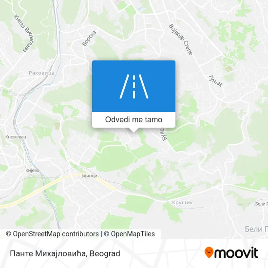 Панте Михајловића mapa