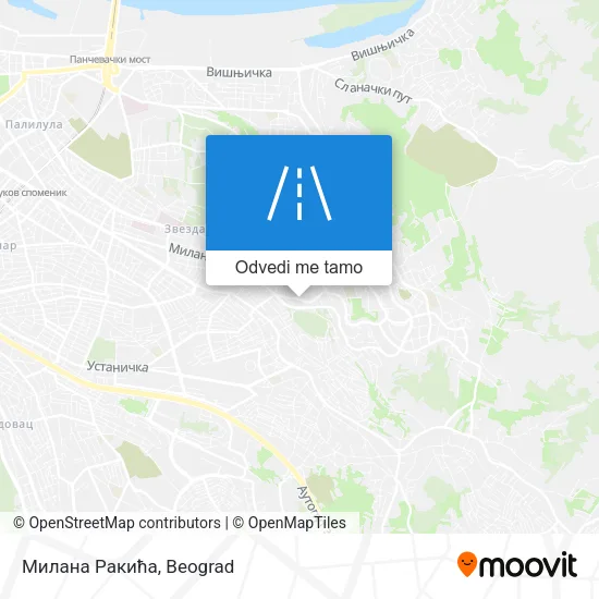 Милана Ракића mapa