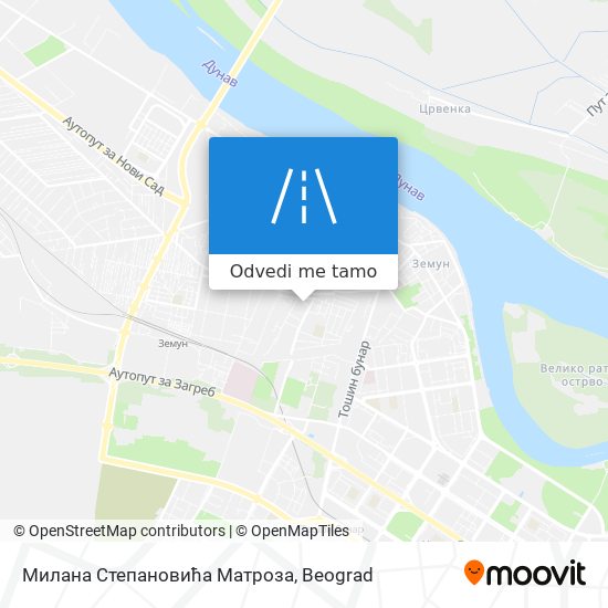 Милана Степановића Матроза mapa