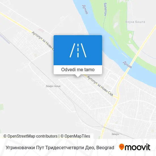 Угриновачки Пут Тридесетчетврти Део mapa