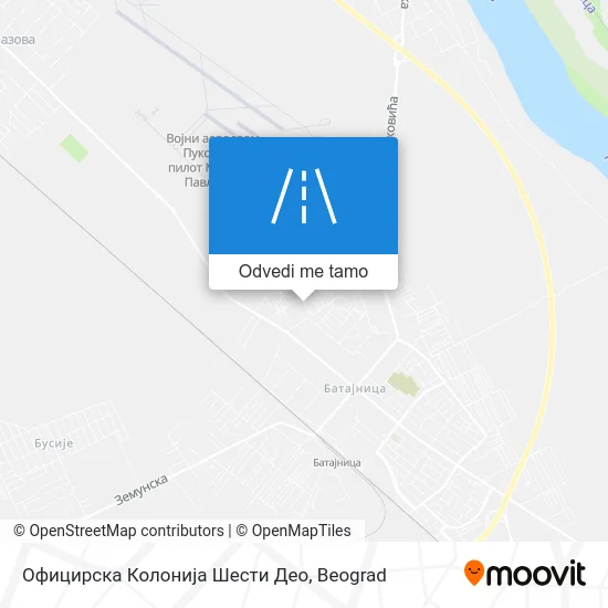 Официрска Колонија Шести Део mapa