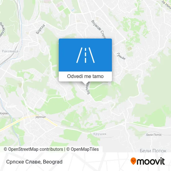 Српске Славе mapa