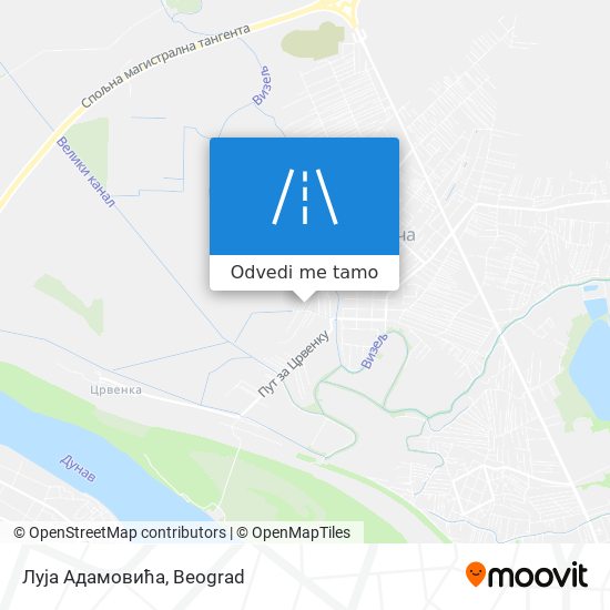 Луја Адамовића mapa