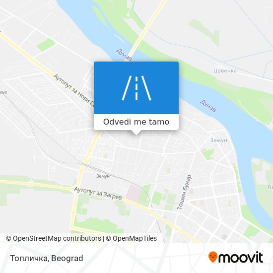 Топличка mapa