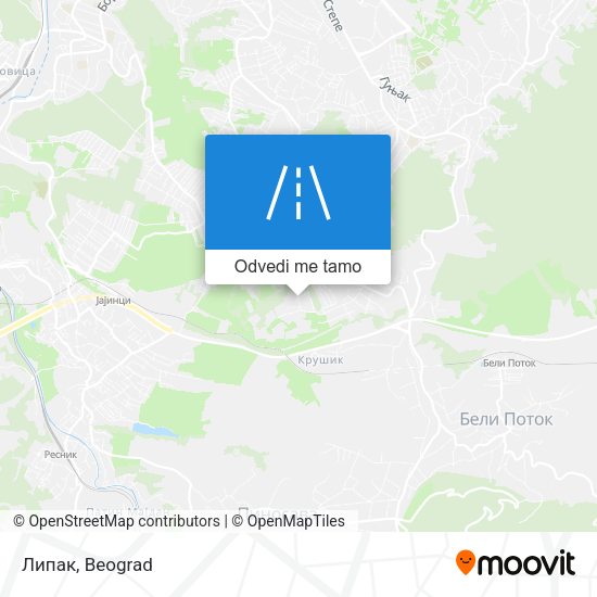 Липак mapa