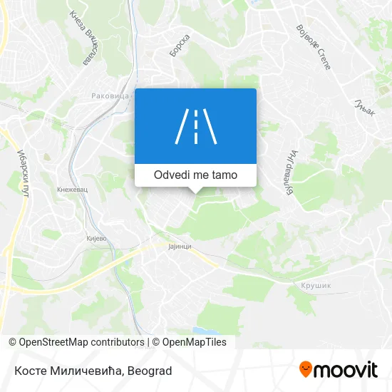 Косте Миличевића mapa