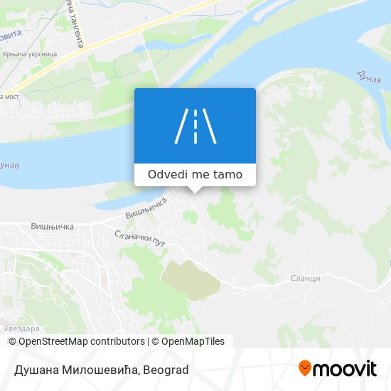 Душана Милошевића mapa