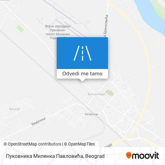 Пуковника Миленка Павловића mapa