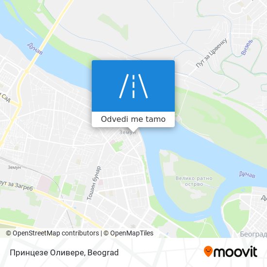 Принцезе Оливере mapa