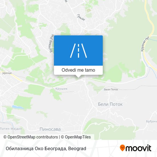 Обилазница Око Београда mapa