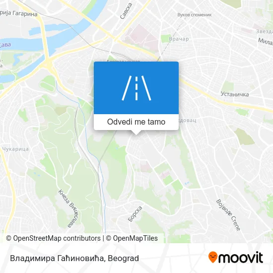 Владимира Гаћиновића mapa