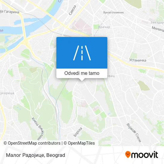Малог Радојице mapa