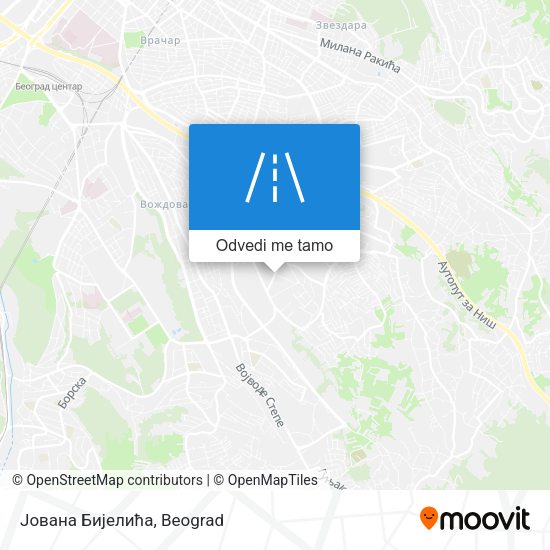 Јована Бијелића mapa