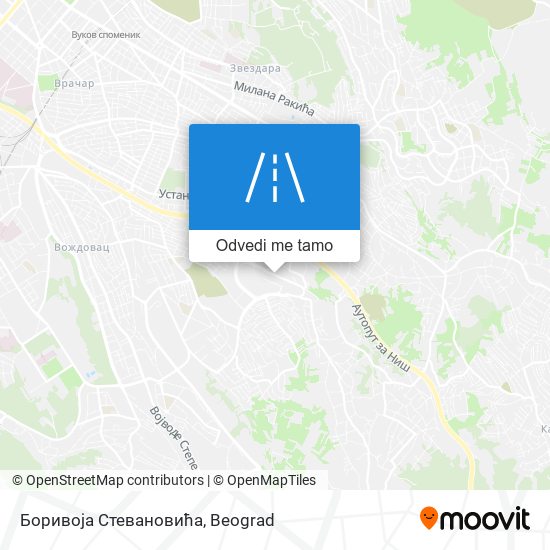 Боривоја Стевановића mapa