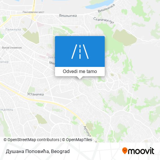 Душана Поповића mapa