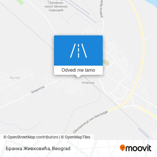 Бранка Живковића mapa
