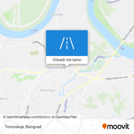 Тополице mapa