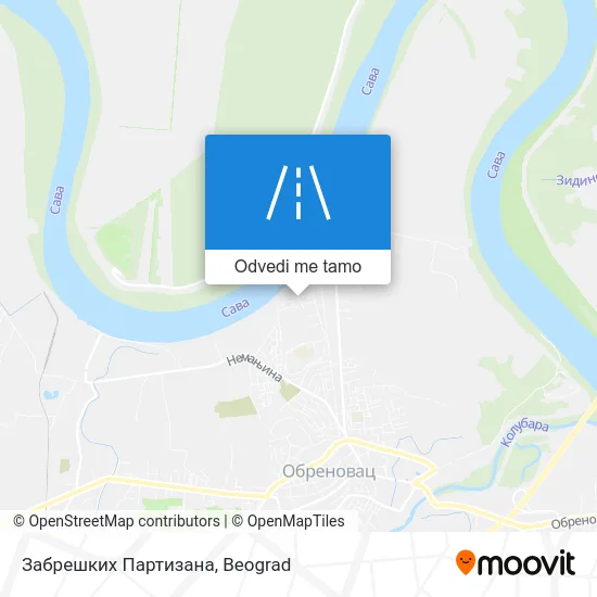 Забрешких Партизана mapa