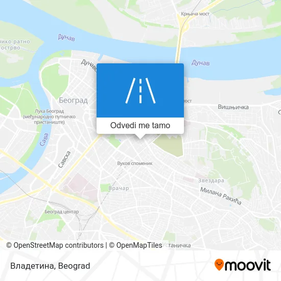 Владетина mapa