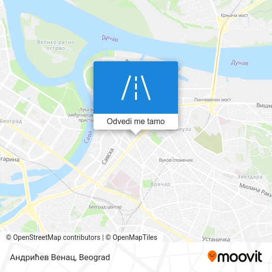 Андрићев Венац mapa