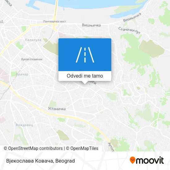 Вјекослава Ковача mapa