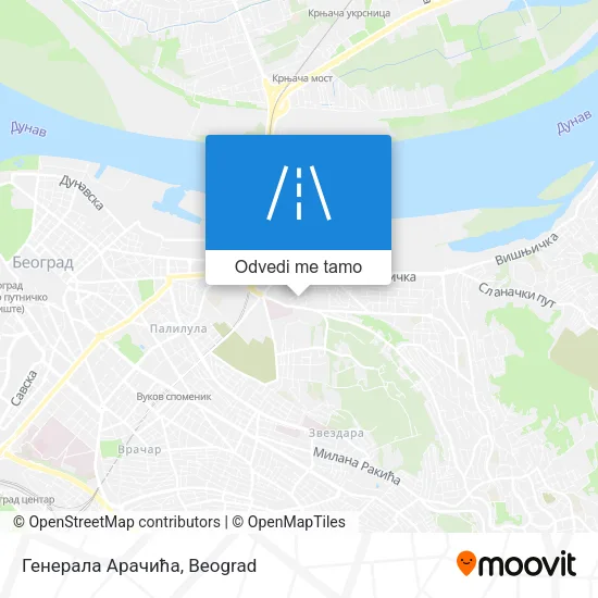 Генерала Арачића mapa