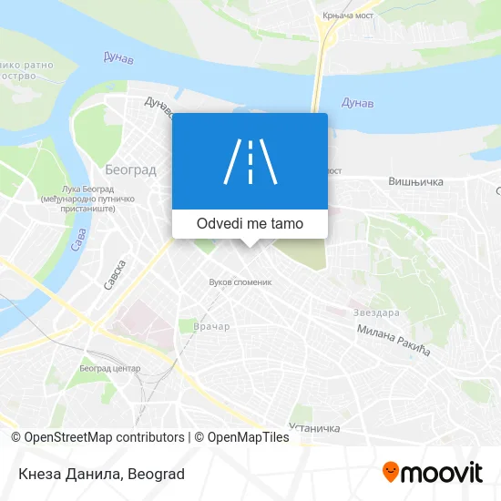 Кнеза Данила mapa